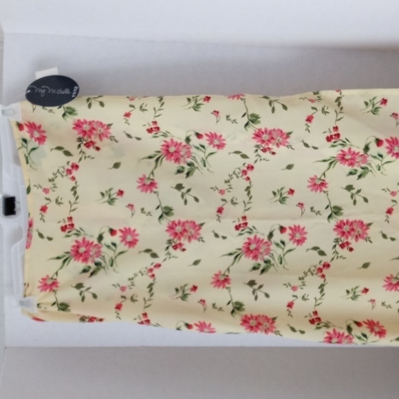 My Michelle Maxey yellow spring skirt Floral size 11 12 - Picture 1 of 5